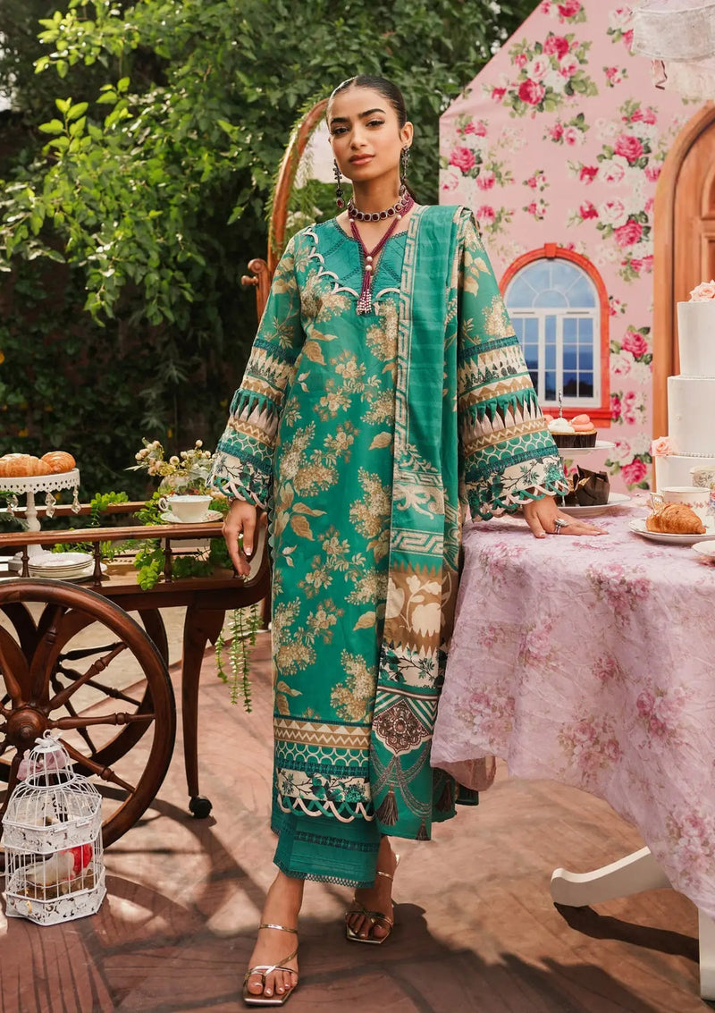 Elaf Premium | Printed Collection 24 | EEP-04B - Chic Teal by Elaf Premium - Designer Dress - Type: Ladies Clothes - Available at Libayah - 100% Original