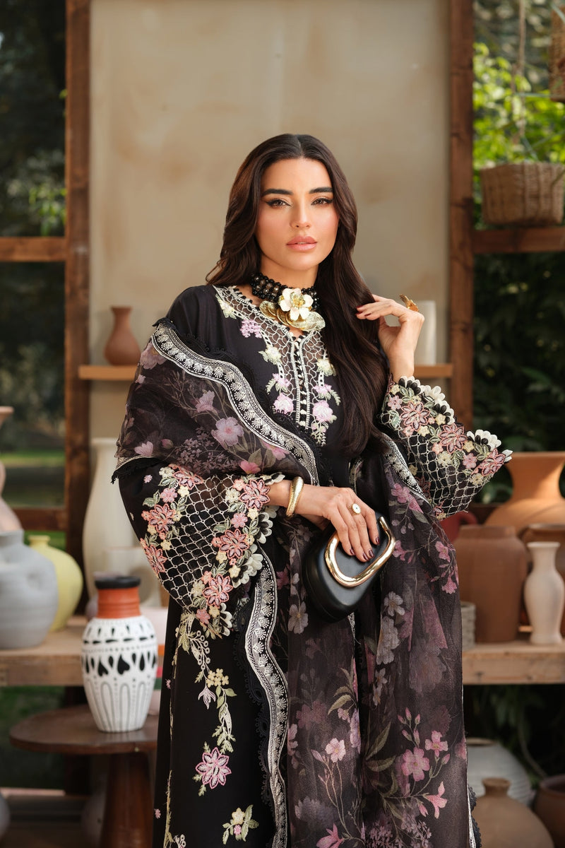 Maryam Hussain | Luxury Lawn 26 | Noir - Designer Dress - Type : Ladies Clothes - Available at Libayah - 100% Original