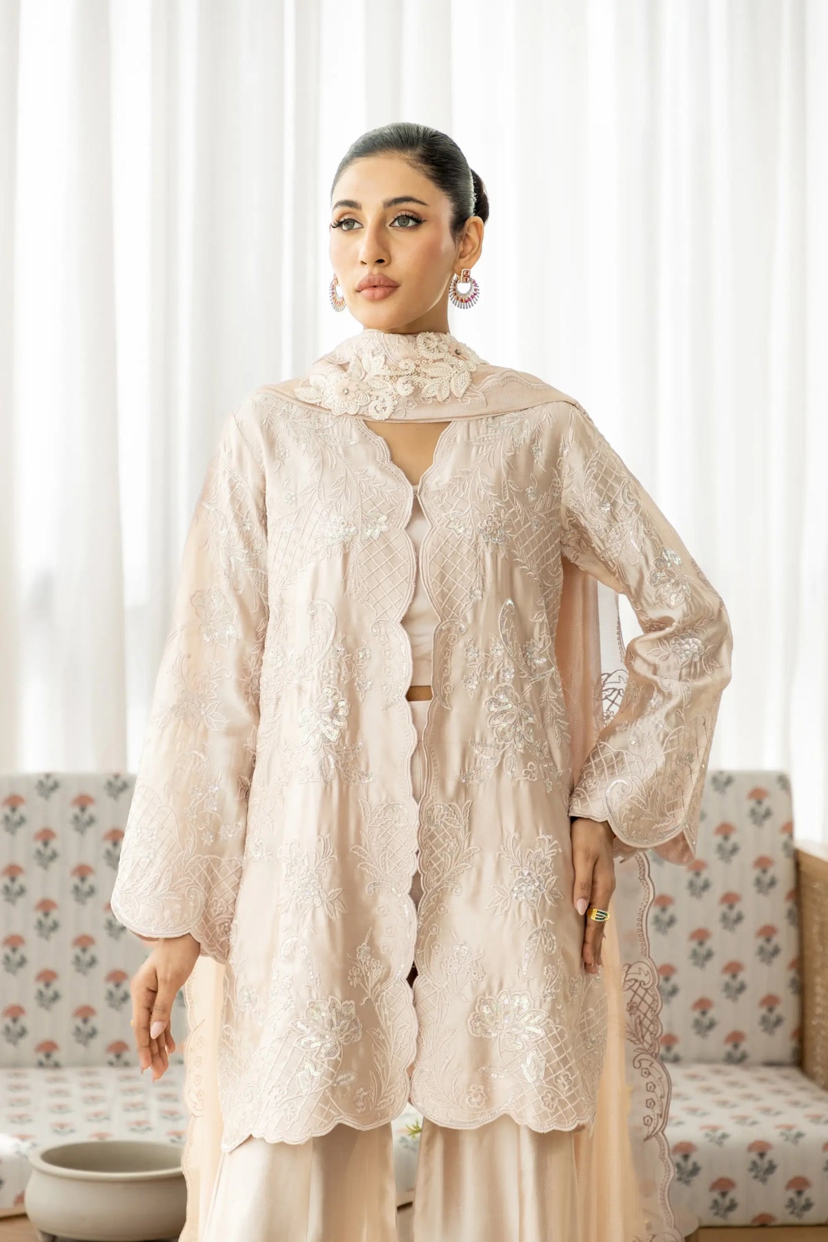 Afrozeh | Basic Pret 26 RTW | NACRE by Afrozeh - Designer Dress  - Type : Ladies Clothes - Available at Libayah - 100% Original 