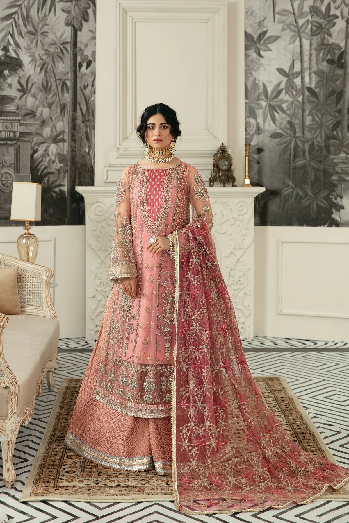 Ezra | Wedding Collection | Sahiba by Ezra - Designer Dress - Type: Ladies Clothes - Available at Libayah - 100% Original
