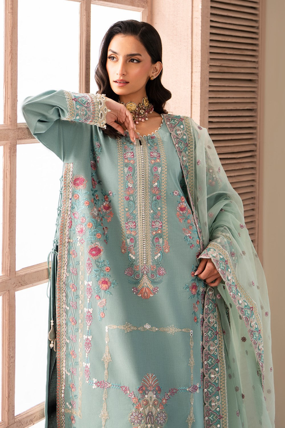 Maryum N Maria | Luxury Lawn 25 | AMANI - MS50110 by Maryum N Maria - Designer Dress - Type: Ladies Clothes - Available at Libayah - 100% Original