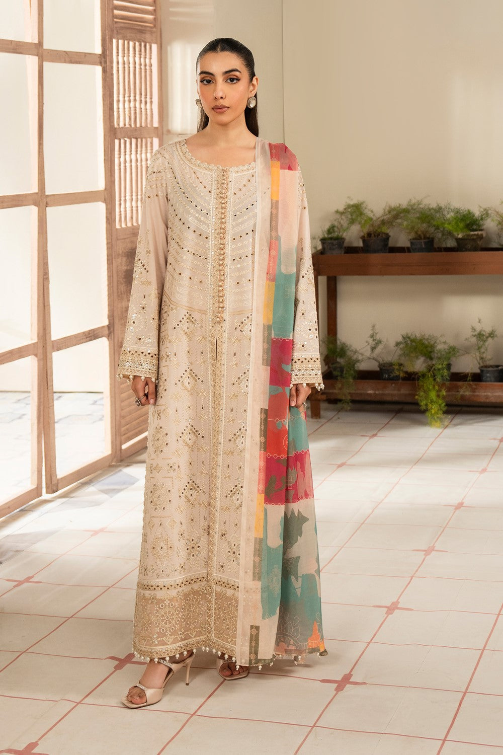 Maryum N Maria | Luxury Lawn 25 | ABIA - MS50120 by Maryum N Maria - Designer Dress - Type: Ladies Clothes - Available at Libayah - 100% Original