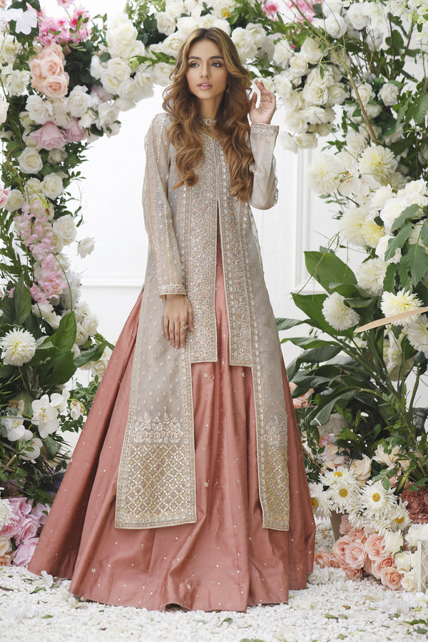 Wahajmkhan | Eden wedding Formals | METAL JACKET WITH LENGA by Wahaj M.Khan - Designer Dress - Type: Ladies Clothes - Available at Libayah - 100% Original