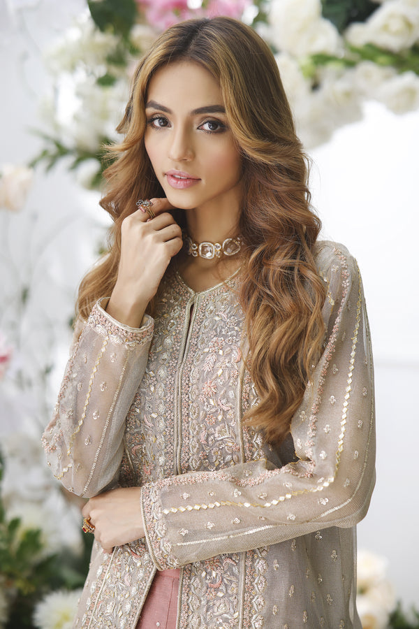 Wahajmkhan | Eden wedding Formals | METAL JACKET WITH LENGA by Wahaj M.Khan - Designer Dress - Type: Ladies Clothes - Available at Libayah - 100% Original