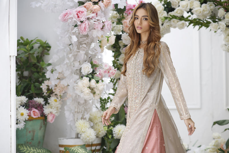 Wahajmkhan | Eden wedding Formals | METAL JACKET WITH LENGA by Wahaj M.Khan - Designer Dress - Type: Ladies Clothes - Available at Libayah - 100% Original