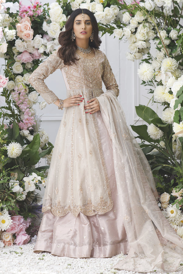Wahajmkhan | Eden wedding Formals | ROSE GOLD ANARKALI & LENGA by Wahaj M.Khan - Designer Dress - Type: Ladies Clothes - Available at Libayah - 100% Original
