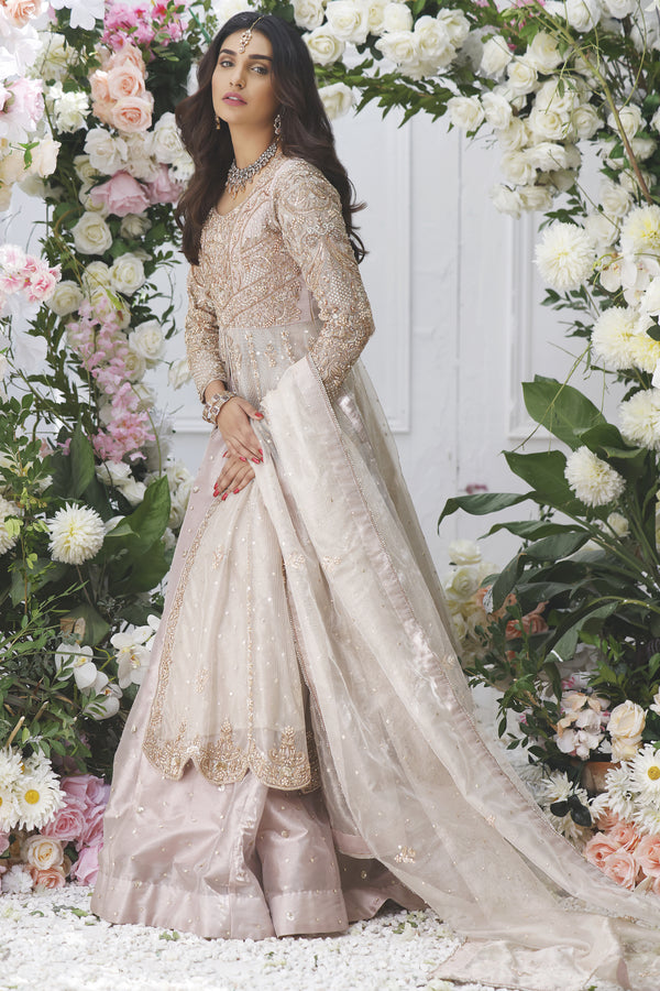 Wahajmkhan | Eden wedding Formals | ROSE GOLD ANARKALI & LENGA by Wahaj M.Khan - Designer Dress - Type: Ladies Clothes - Available at Libayah - 100% Original