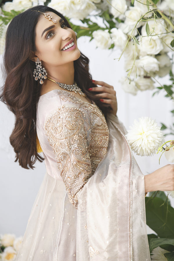 Wahajmkhan | Eden wedding Formals | ROSE GOLD ANARKALI & LENGA by Wahaj M.Khan - Designer Dress - Type: Ladies Clothes - Available at Libayah - 100% Original