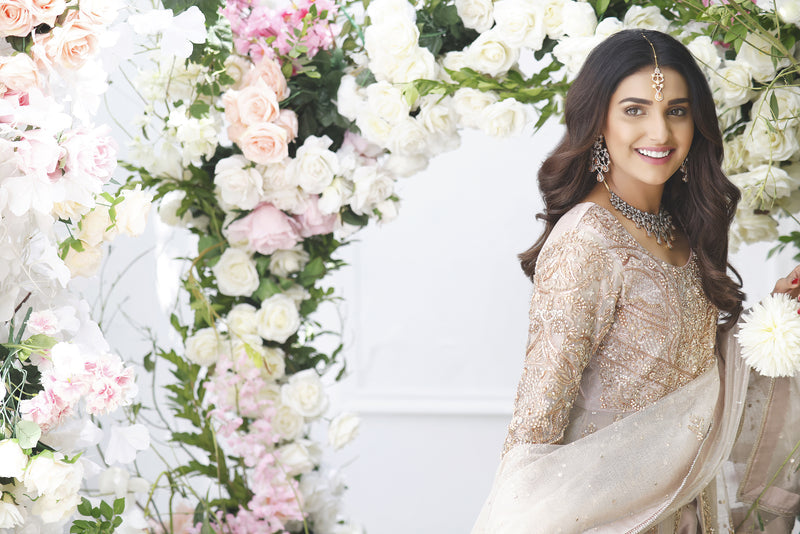 Wahajmkhan | Eden wedding Formals | ROSE GOLD ANARKALI & LENGA by Wahaj M.Khan - Designer Dress - Type: Ladies Clothes - Available at Libayah - 100% Original