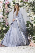 Wahajmkhan | Eden wedding Formals | PERIWINKLE PEPLUM & LENGA by Wahaj M.Khan - Designer Dress - Type: Ladies Clothes - Available at Libayah - 100% Original