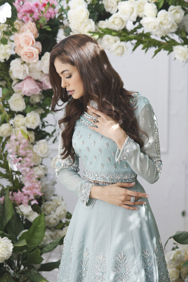 Wahajmkhan | Eden wedding Formals | MINT FEROZI LENGA by Wahaj M.Khan - Designer Dress - Type: Ladies Clothes - Available at Libayah - 100% Original