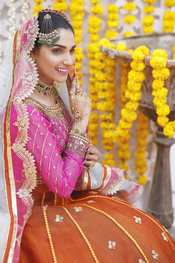 Wahajmbegum | Mehrunnisa Wedding Formals | MAGENTA LEHNGA CHOLI by Wahaj M.Khan - Designer Dress - Type: Ladies Clothes - Available at Libayah - 100% Original