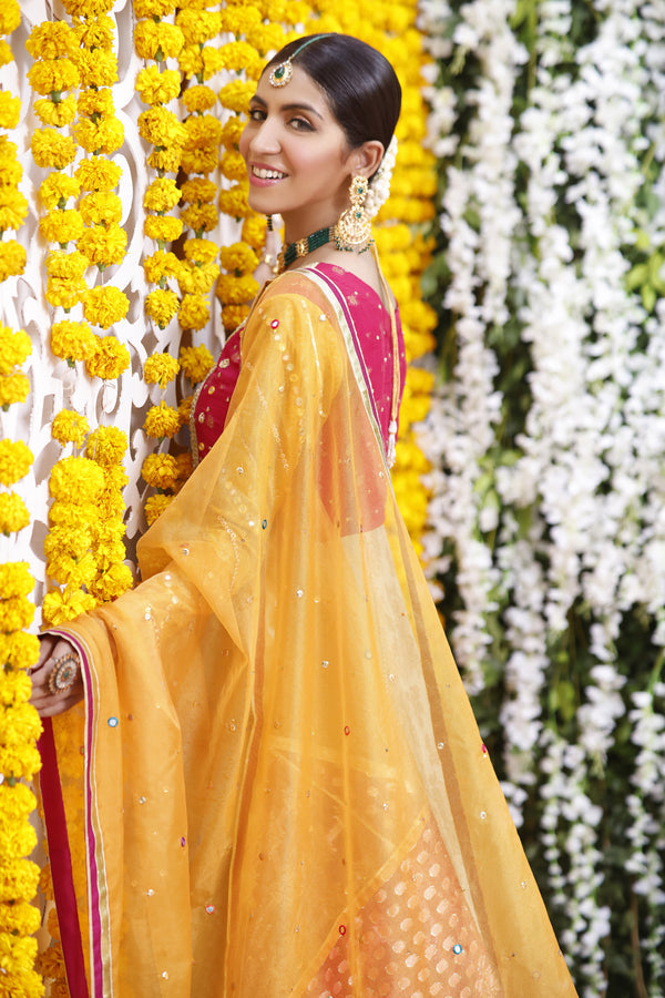 Wahajmbegum | Mehrunnisa Wedding Formals | CHATAPATI ANARKALI by Wahaj M.Khan - Designer Dress - Type: Ladies Clothes - Available at Libayah - 100% Original