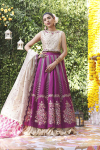 Wahajmbegum | Mehrunnisa Wedding Formals | PURPLE GOLD LEHNGA by Wahaj M.Khan - Designer Dress - Type: Ladies Clothes - Available at Libayah - 100% Original