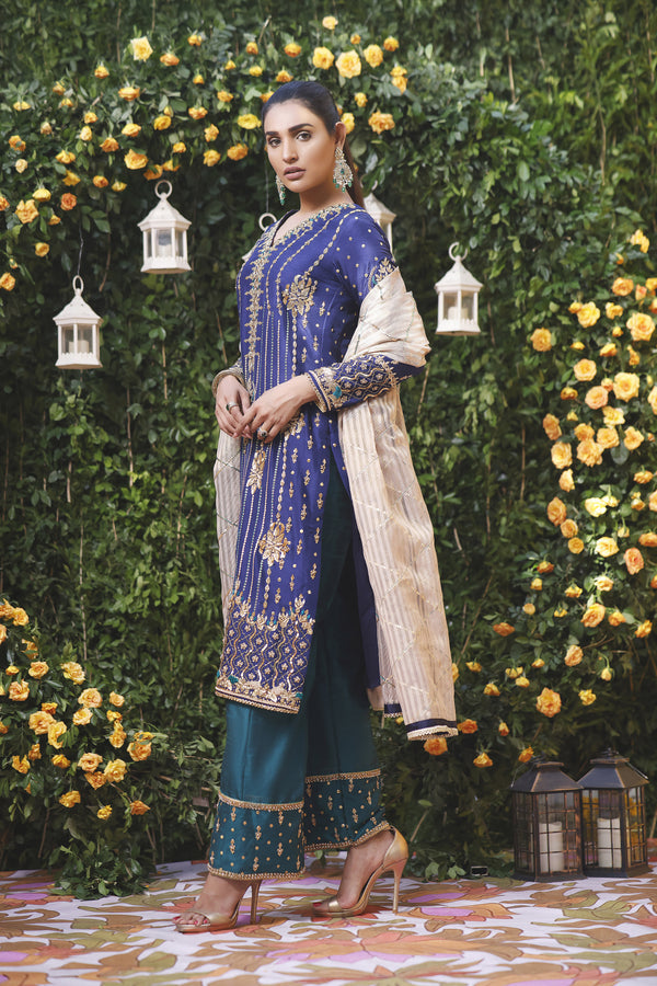 Wahajmbegum | Mehrunnisa Wedding Formals | PEACOCK PRIDE by Wahaj M.Khan - Designer Dress - Type: Ladies Clothes - Available at Libayah - 100% Original