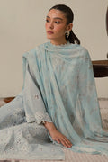 Cross Stitch | Chikankari Lawn 24 | BLUE FLAIR by Cross Stitch - Designer Dress - Type: Ladies Clothes - Available at Libayah - 100% Original