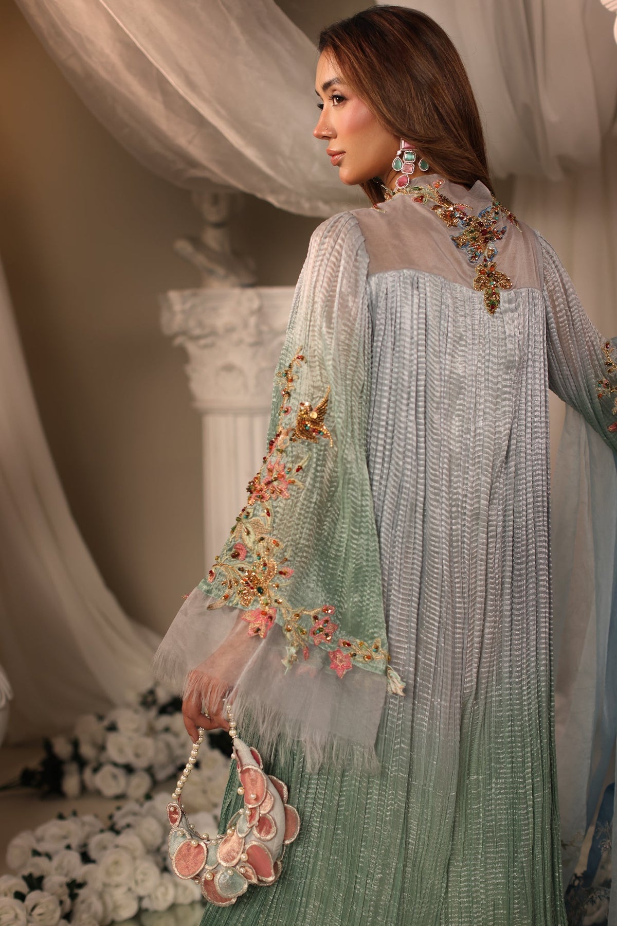 Musferah Saad | Casa Blance |Glacial Ombre by Musferah Saad - Designer Dress  - Type : Ladies Clothes - Available at Libayah - 100% Original 