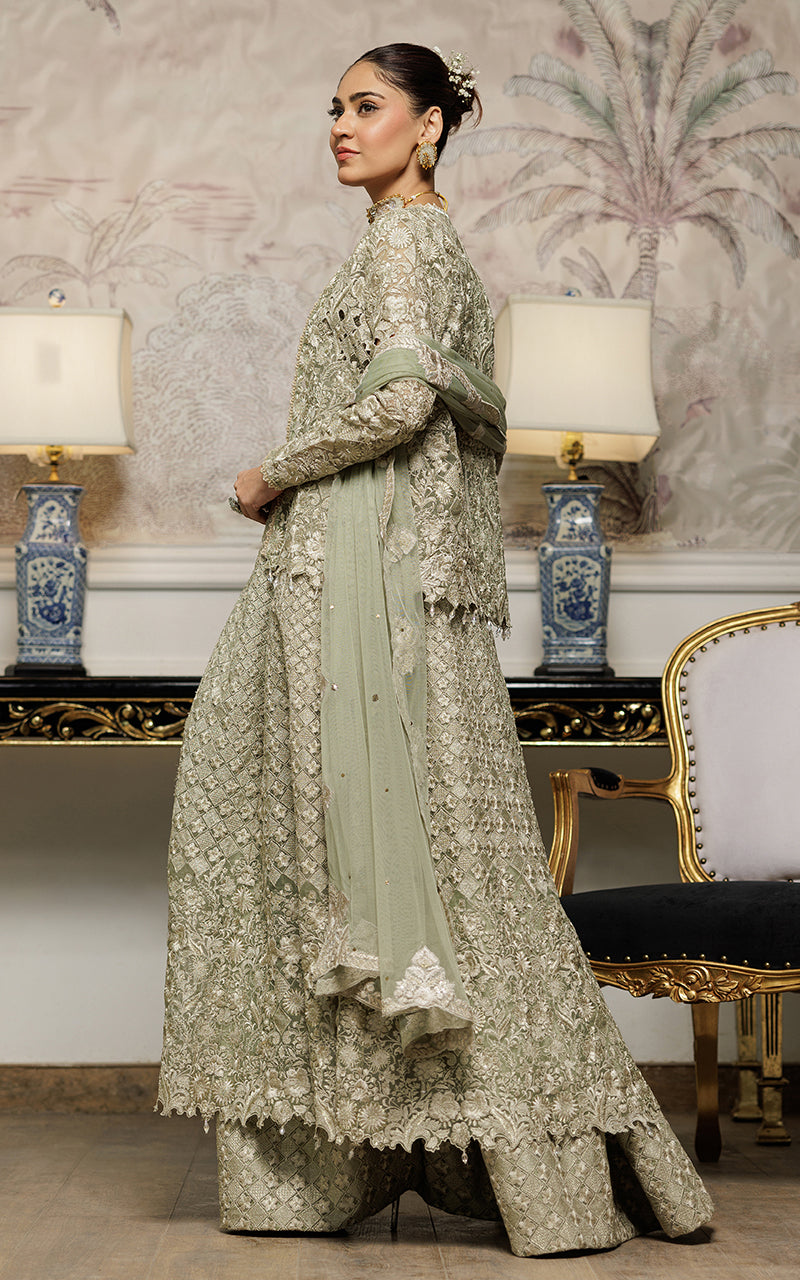 Threads and Motifs | Formal Dresses 25 | Organza Embroidered Maxi With Jacket by Threads and Motifs - Designer Dress  - Type : Ladies Clothes - Available at Libayah - 100% Original 