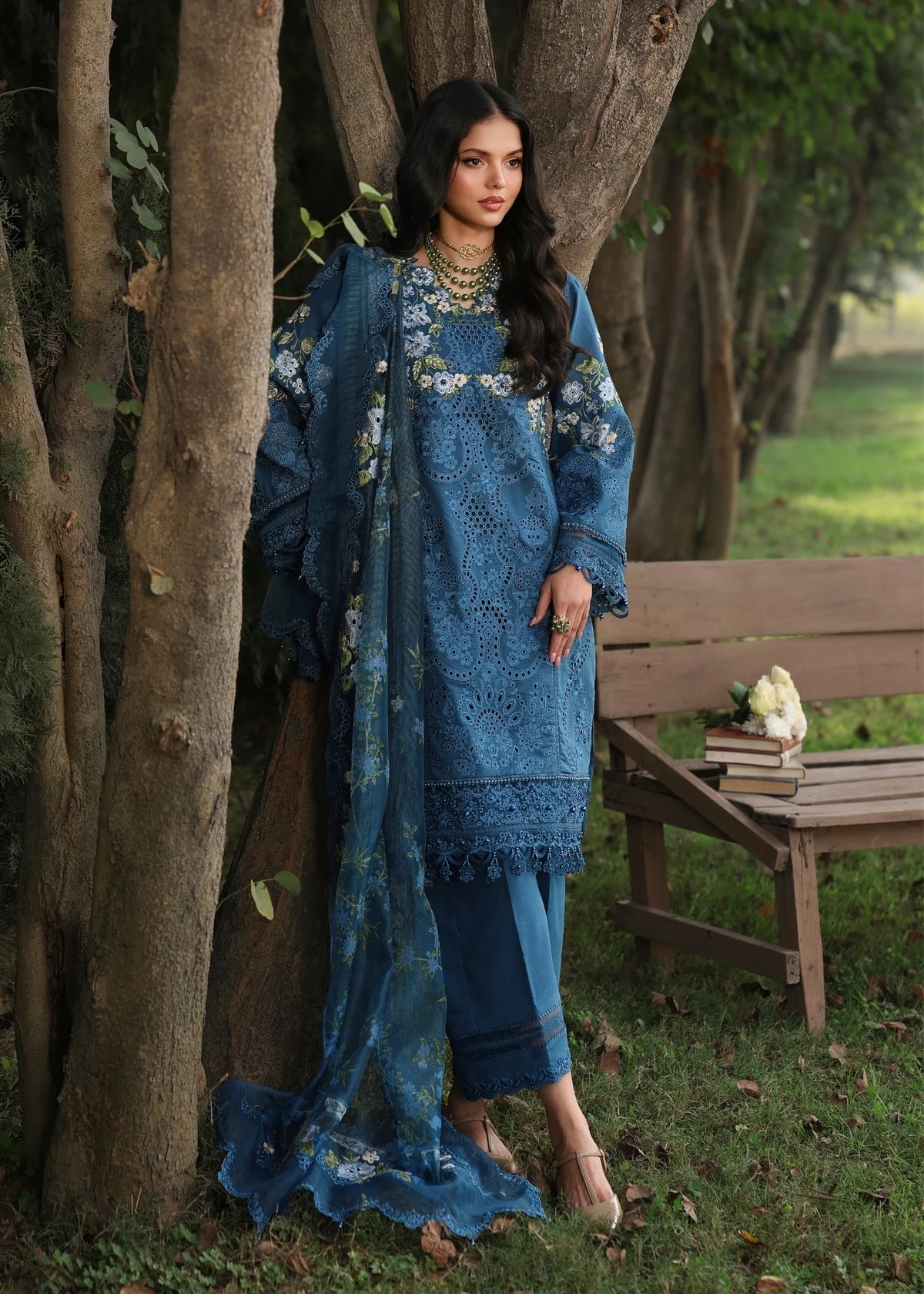 Sardinia | Tales of Petals | BLUE BLOSSOMS - Designer Dress - Type : Ladies Clothes - Available at Libayah - 100% Original