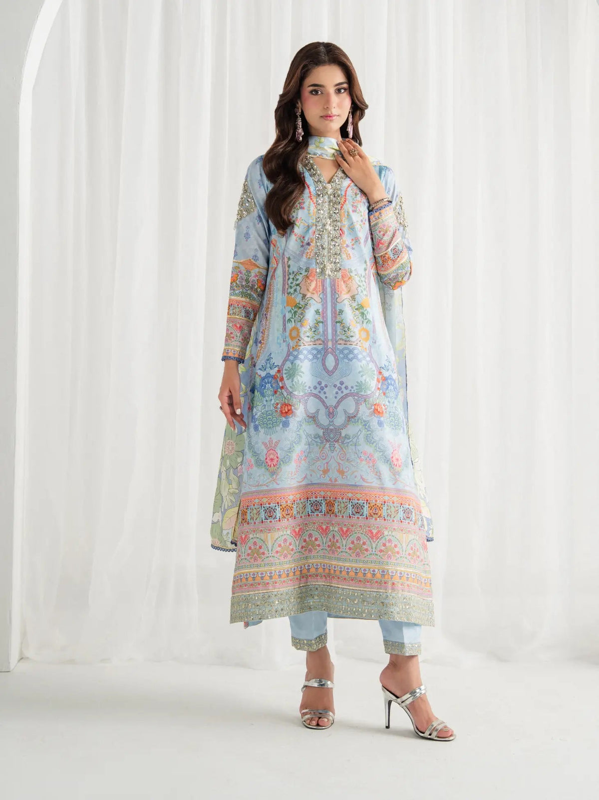 Gulaal | Aira Printed Silk | Misty by Gulaal - Designer Dress  - Type : Ladies Clothes - Available at Libayah - 100% Original 