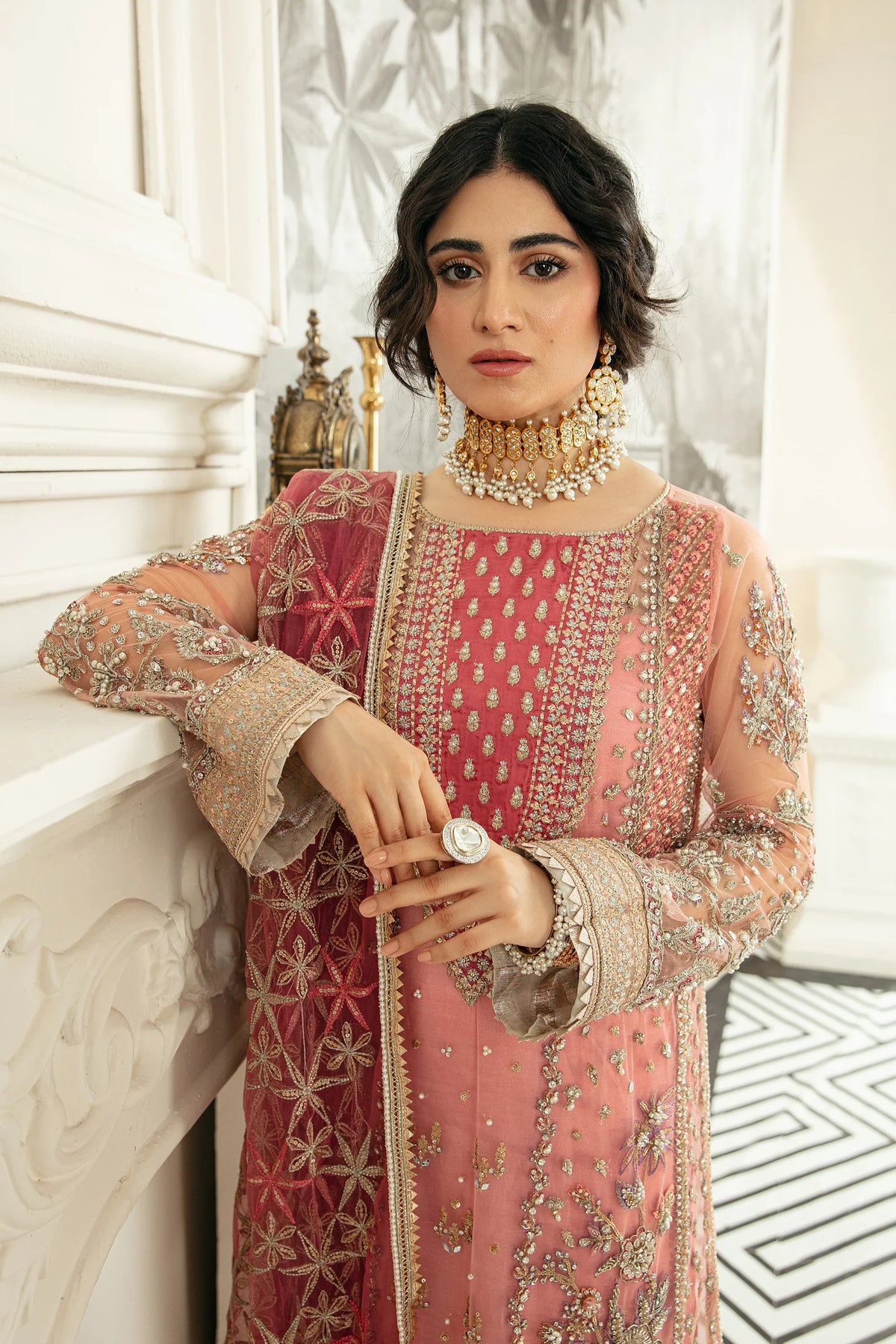 Ezra | Wedding Collection | Sahiba by Ezra - Designer Dress - Type: Ladies Clothes - Available at Libayah - 100% Original