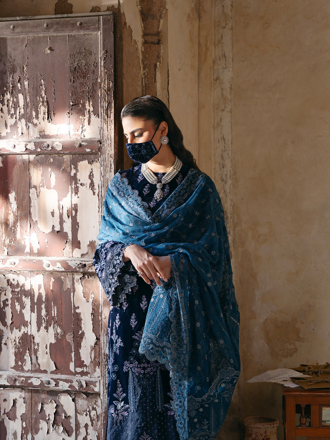 Flossie | Siara Velvet Formals | V-105 - B by Flossie - Designer Dress - Type: Ladies Clothes - Available at Libayah - 100% Original