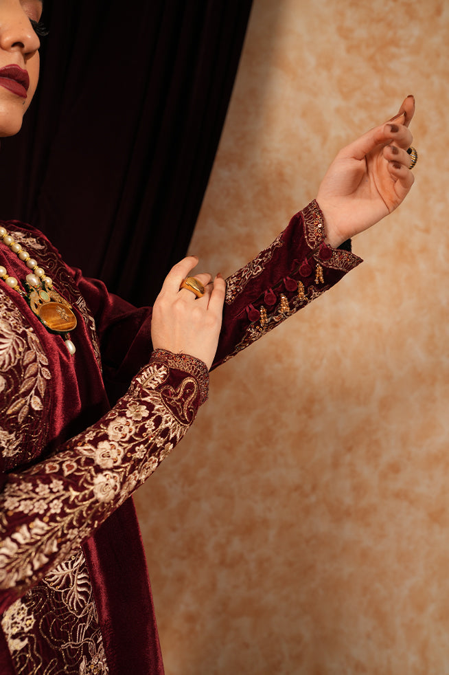 Fozia Khalid | Velvet Deck | Duchess by Fozia Khalid - Designer Dress - Type: Formal - Available at Libayah - 100% Original