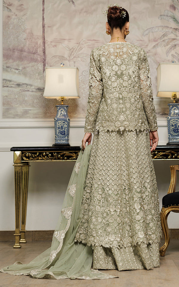 Threads and Motifs | Formal Dresses 25 | Organza Embroidered Maxi With Jacket by Threads and Motifs - Designer Dress  - Type : Ladies Clothes - Available at Libayah - 100% Original 