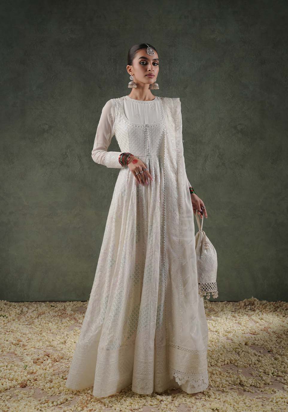 Zarqash | Lakhnawi Festive Chiffon 24 |  ZQL 006A MAYA by Zarqash - Designer Dress - Type: Ladies Clothes - Available at Libayah - 100% Original