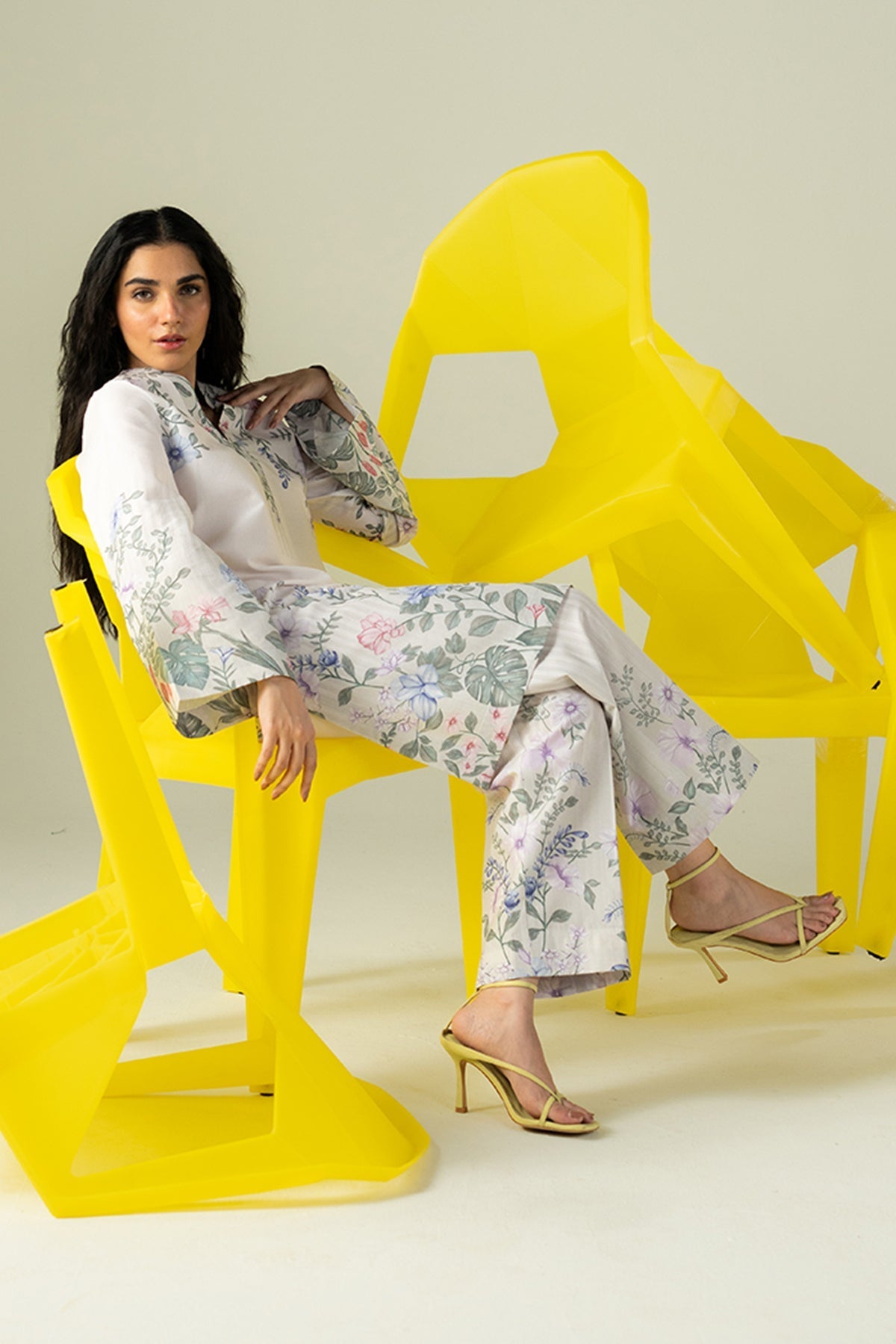 Afrozeh | Coords 25 | Creamy by Afrozeh - Designer Dress  - Type : Ladies Clothes - Available at Libayah - 100% Original 