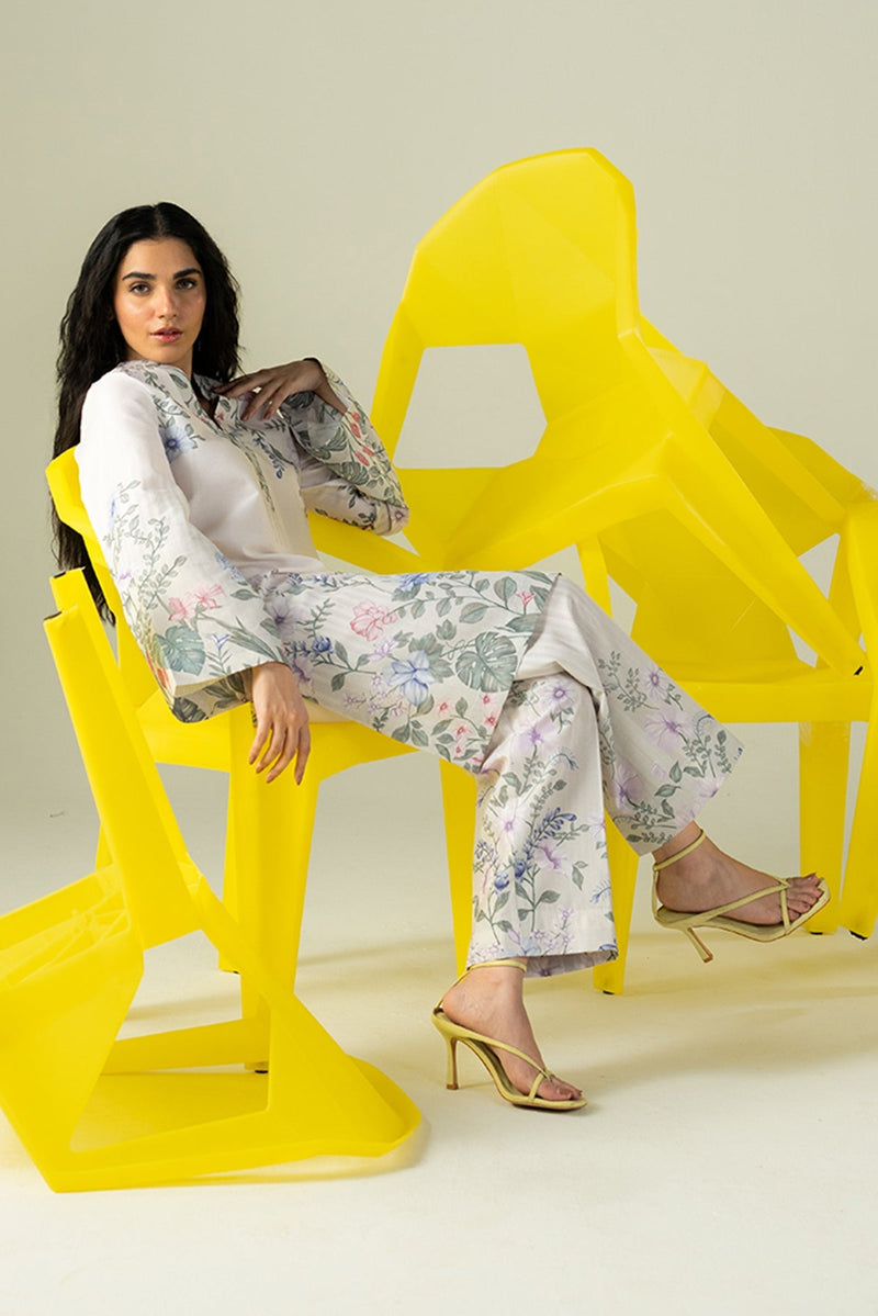 Afrozeh | Coords 25 | Creamy by Afrozeh - Designer Dress  - Type : Ladies Clothes - Available at Libayah - 100% Original 