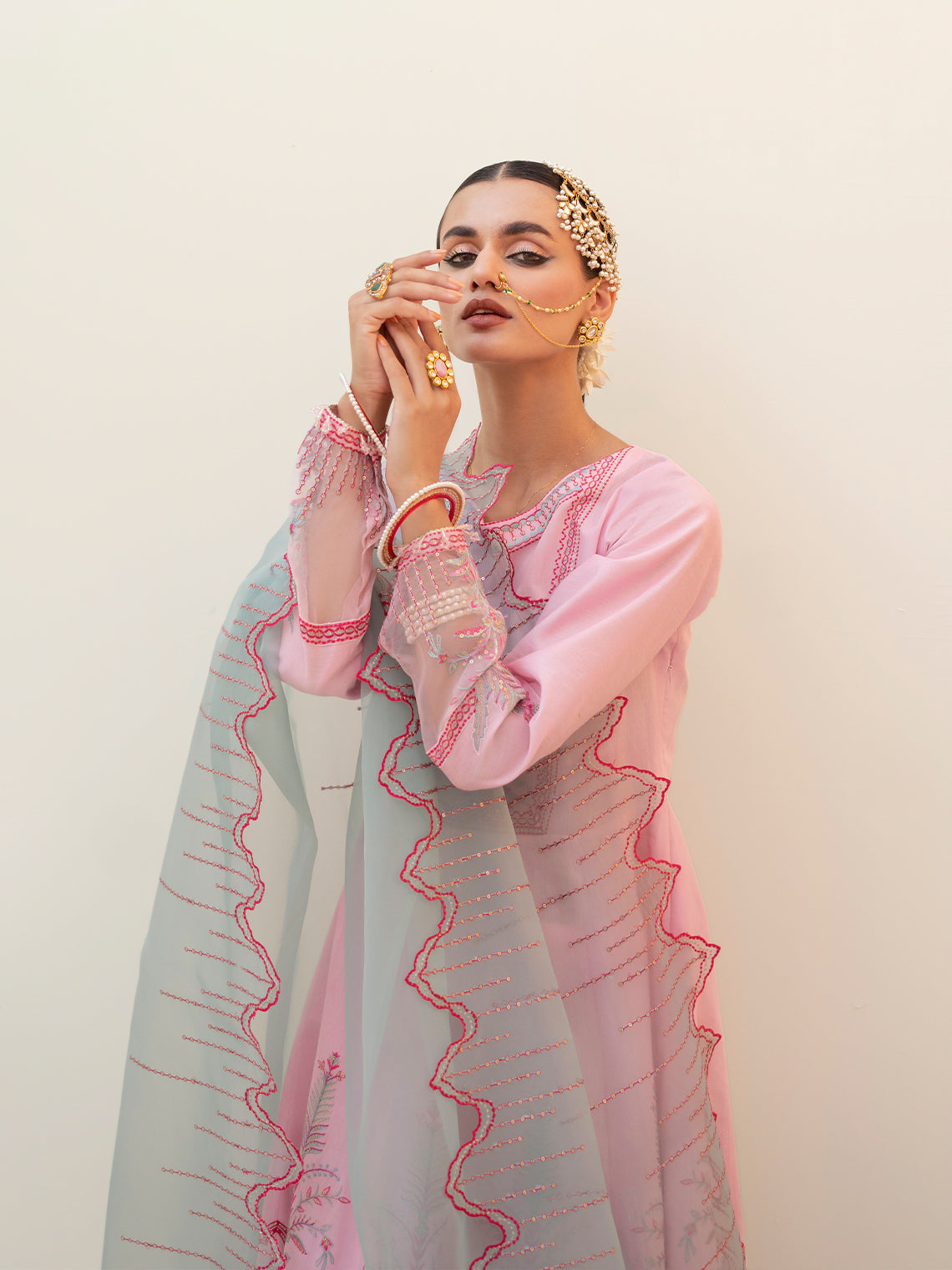 Fozia Khalid | Eid Edit 24 | Cranberry Pink by Fozia Khalid - Designer Dress - Type: Ladies Clothes - Available at Libayah - 100% Original