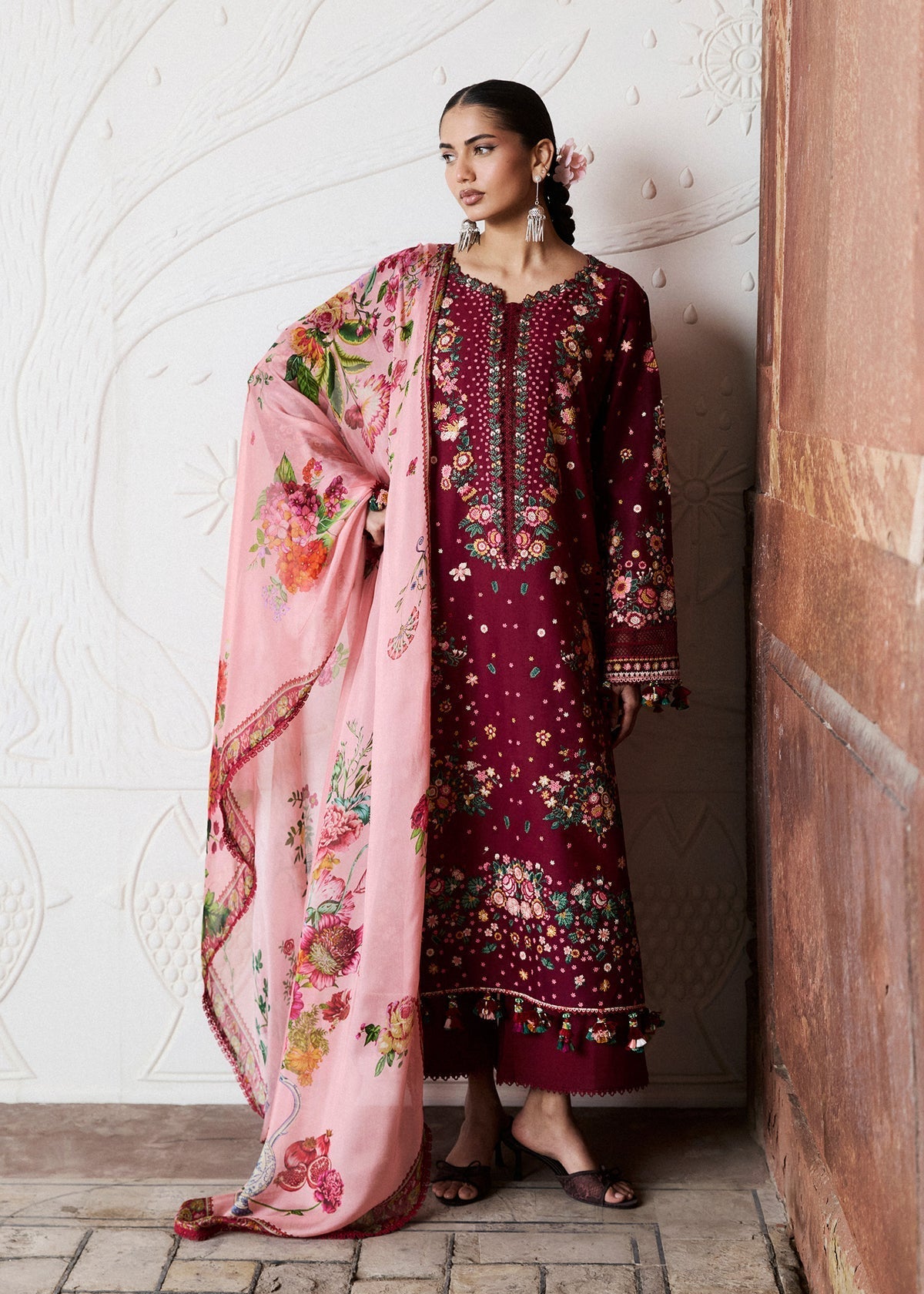 Hussain Rehar | Zan SS26 | Kestane by Hussain Rehar - Designer Dress  - Type : Ladies Clothes - Available at Libayah - 100% Original 