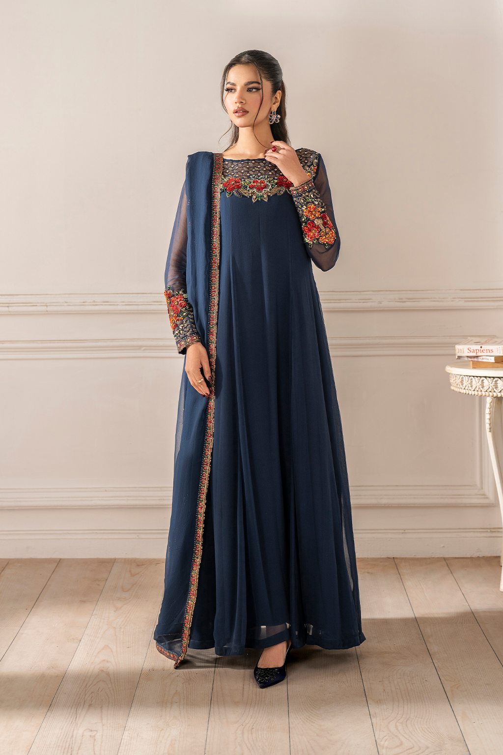 Iznik | Festive Formal |  UE-412 Embroidered Chiffon by Iznik - Designer Dress  - Type : Ladies Clothes - Available at Libayah - 100% Original 