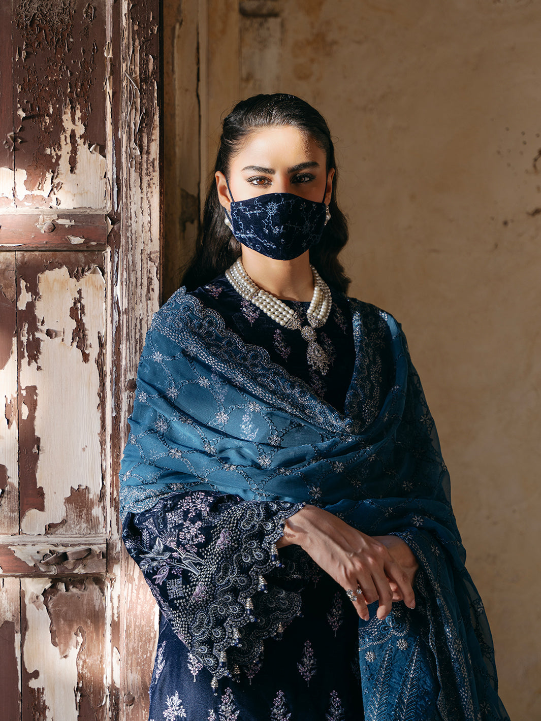 Flossie | Siara Velvet Formals | V-105 - B by Flossie - Designer Dress - Type: Ladies Clothes - Available at Libayah - 100% Original