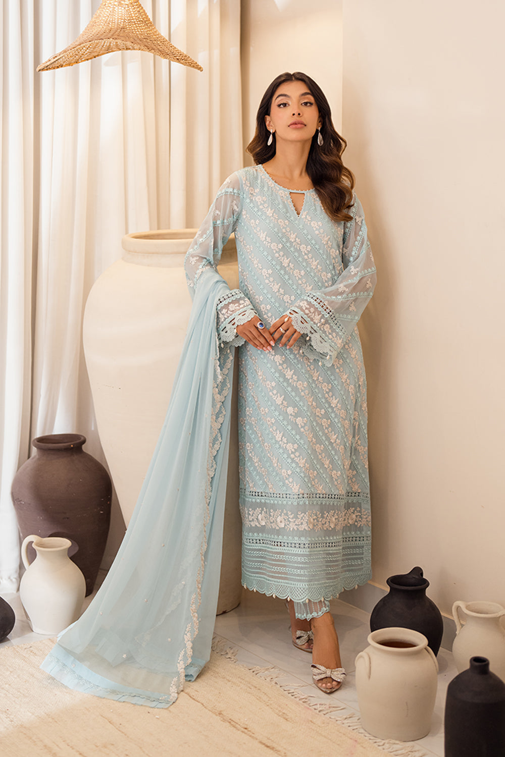 Azure | Ensembles Embroidered Formals | Mint Glaze by Azure - Designer Dress - Type: Ladies Clothes - Available at Libayah - 100% Original