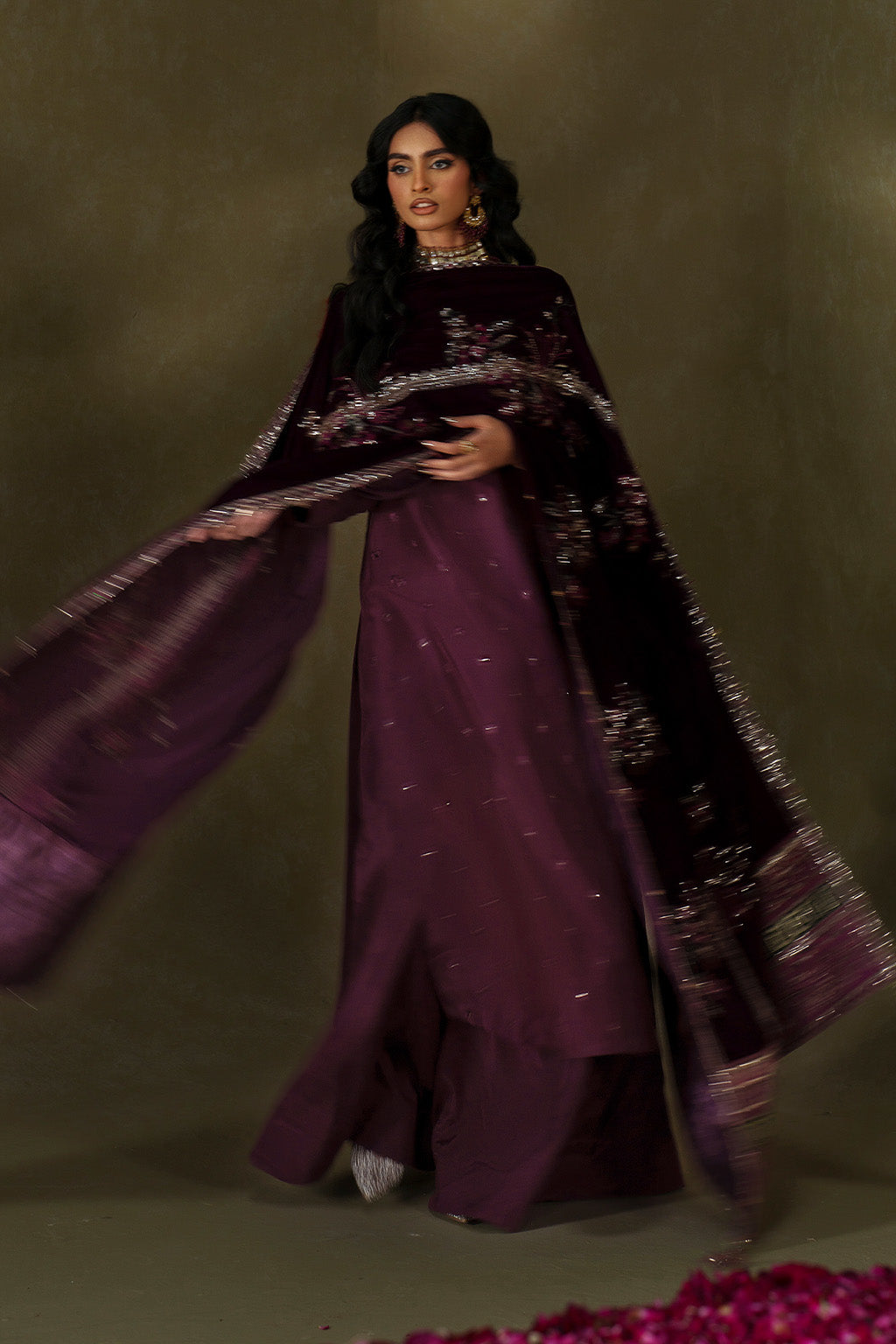 Iznik | Velvet 25 | IV-68 Embroidered Velvet by Iznik - Designer Dress - Type : Ladies Clothes - Available at Libayah - 100% Original 