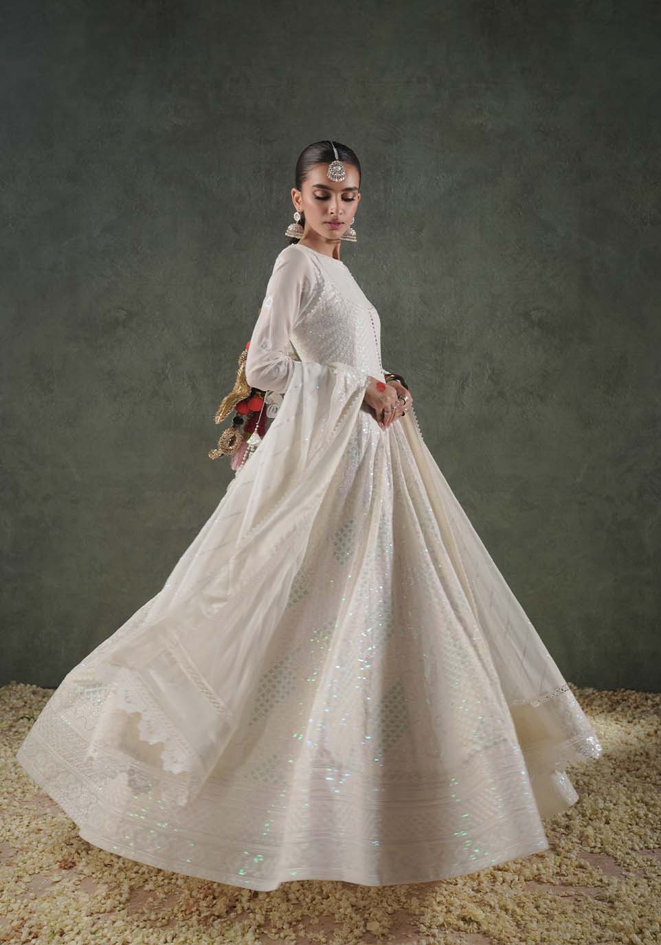 Zarqash | Lakhnawi Festive Chiffon 24 |  ZQL 006A MAYA by Zarqash - Designer Dress - Type: Ladies Clothes - Available at Libayah - 100% Original