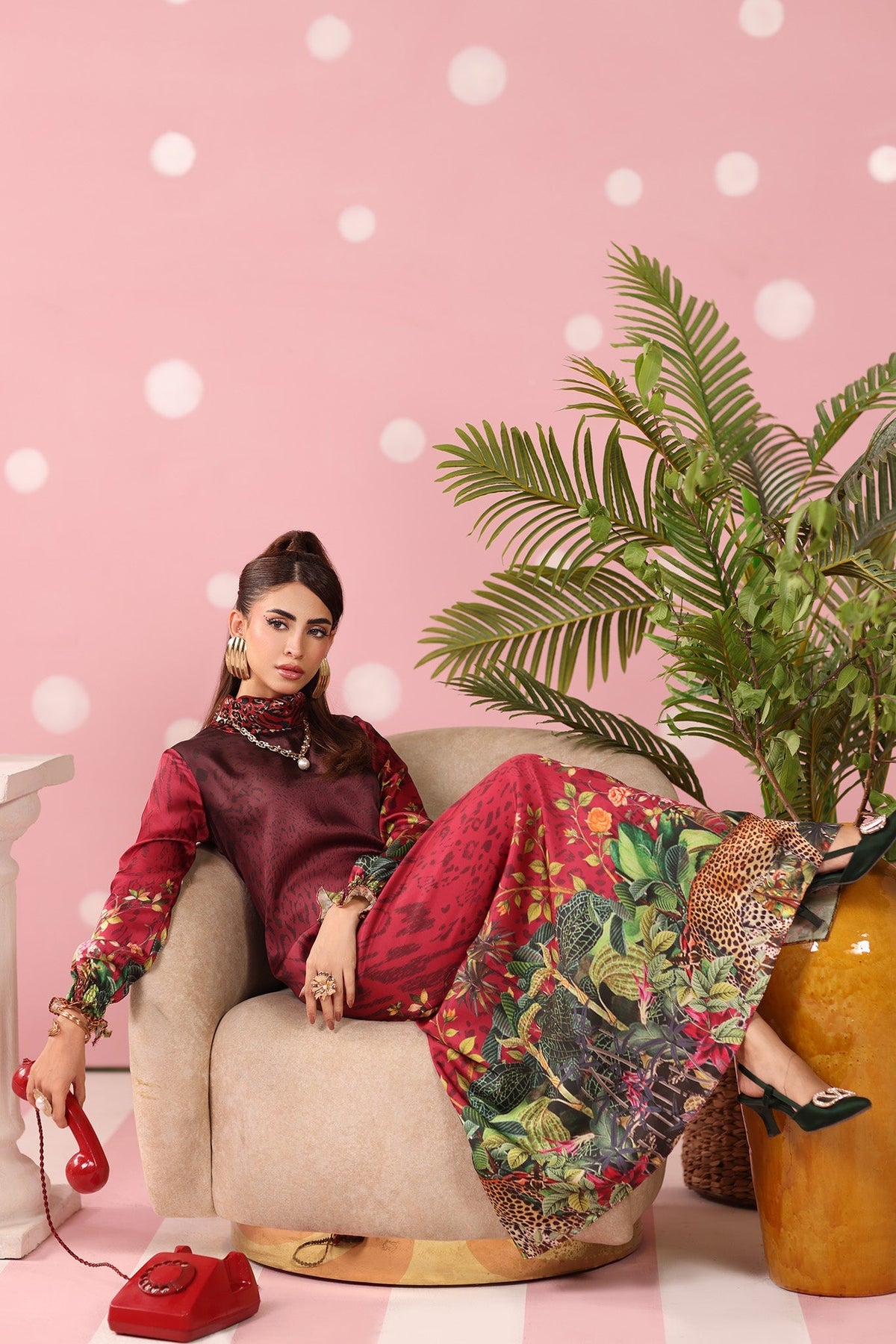 Musferah Saad | Resort Collection | Crimson Monsoon by Musferah Saad - Designer Dress  - Type : Ladies Clothes - Available at Libayah - 100% Original 