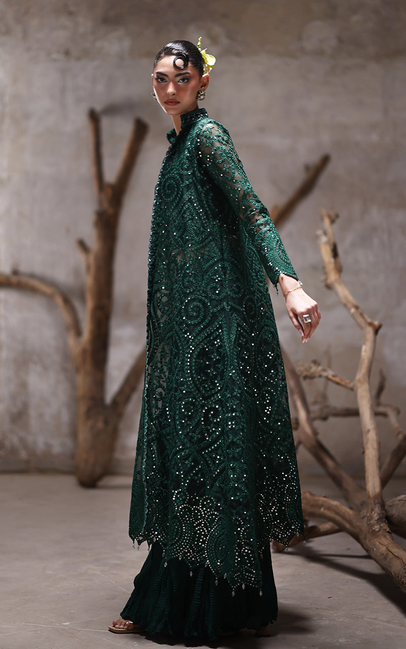 Threads and Motifs | Formal Dresses 25 | Organza Jacket With Crushed Trouser by Threads and Motifs - Designer Dress  - Type : Ladies Clothes - Available at Libayah - 100% Original 