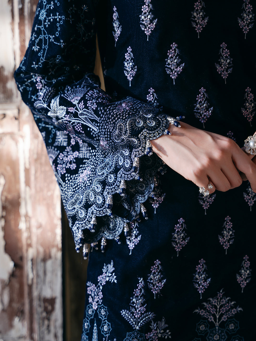 Flossie | Siara Velvet Formals | V-105 - B by Flossie - Designer Dress - Type: Ladies Clothes - Available at Libayah - 100% Original