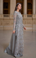 Threads and Motifs | Formal Dresses 25 | Net Embroidered Jacket with Skirt by Threads and Motifs - Designer Dress  - Type : Ladies Clothes - Available at Libayah - 100% Original 