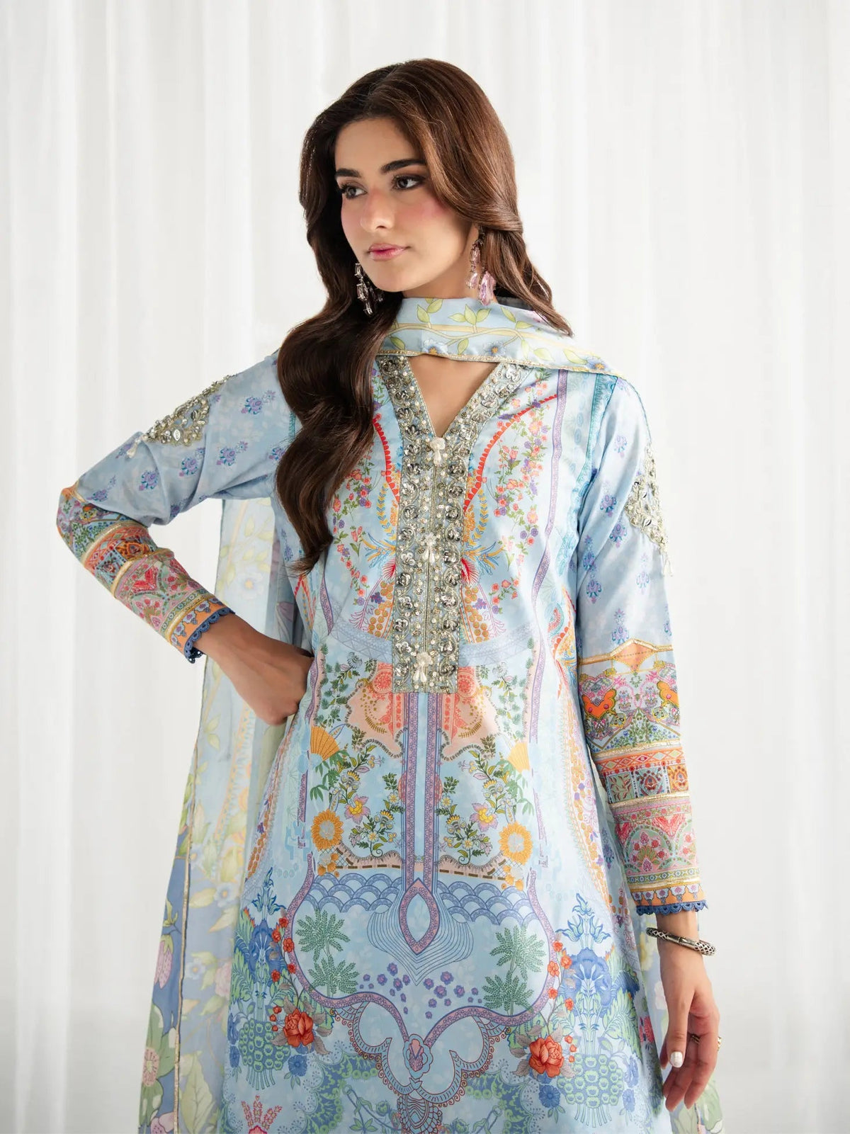 Gulaal | Aira Printed Silk | Misty by Gulaal - Designer Dress  - Type : Ladies Clothes - Available at Libayah - 100% Original 