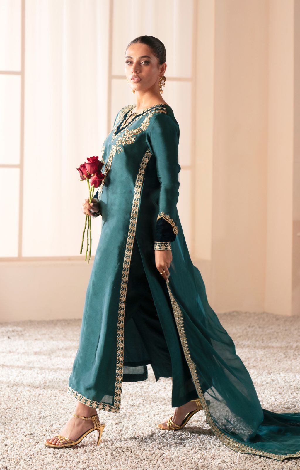 Ajr Couture | Symphony Luxe Festive 25 | Jade by AJR Couture - Designer Dress - Type: Ladies Clothes - Available at Libayah - 100% Original