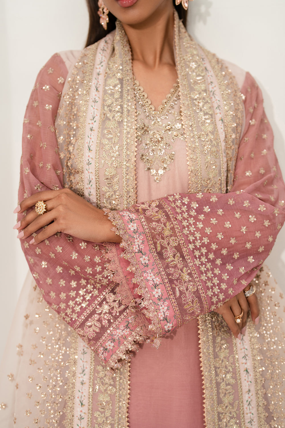 Baroque | Formals Collection | EMBROIDERED CHIFFON UF-4135 by Baroque - Designer Dress  - Type : Ladies Clothes - Available at Libayah - 100% Original 