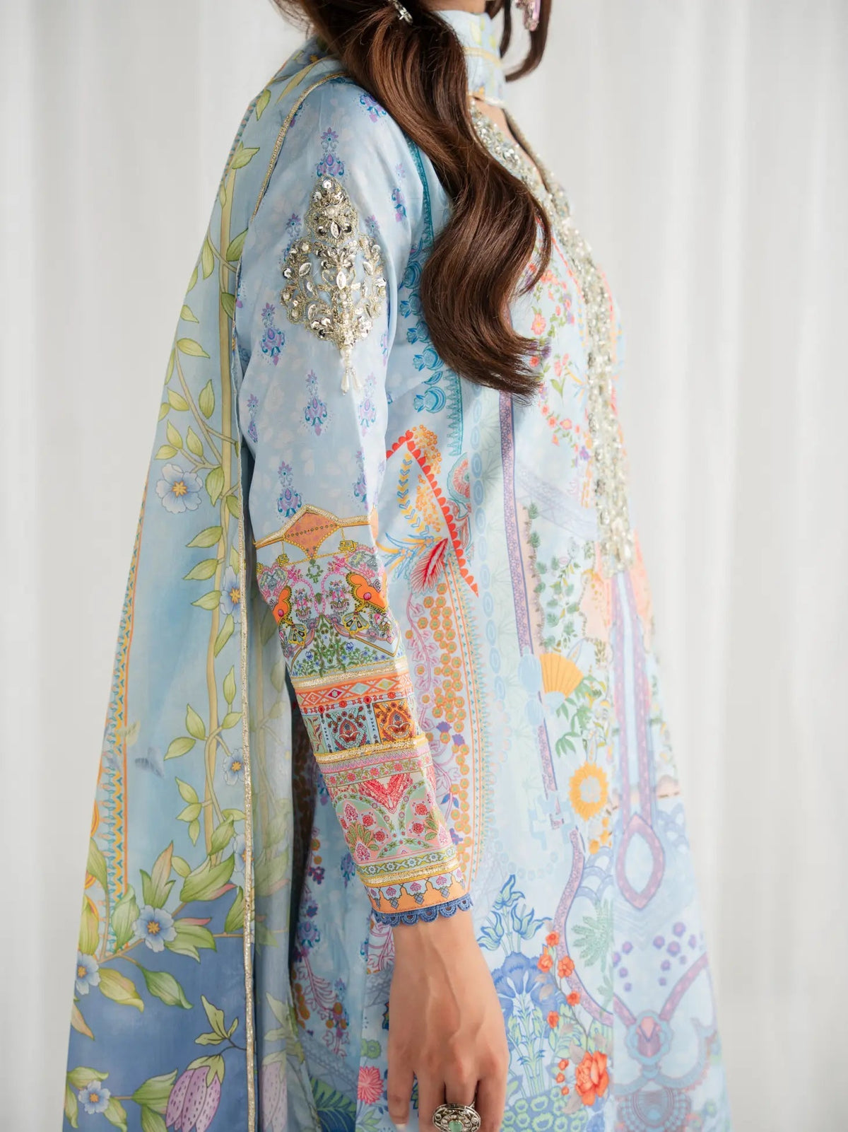 Gulaal | Aira Printed Silk | Misty by Gulaal - Designer Dress  - Type : Ladies Clothes - Available at Libayah - 100% Original 