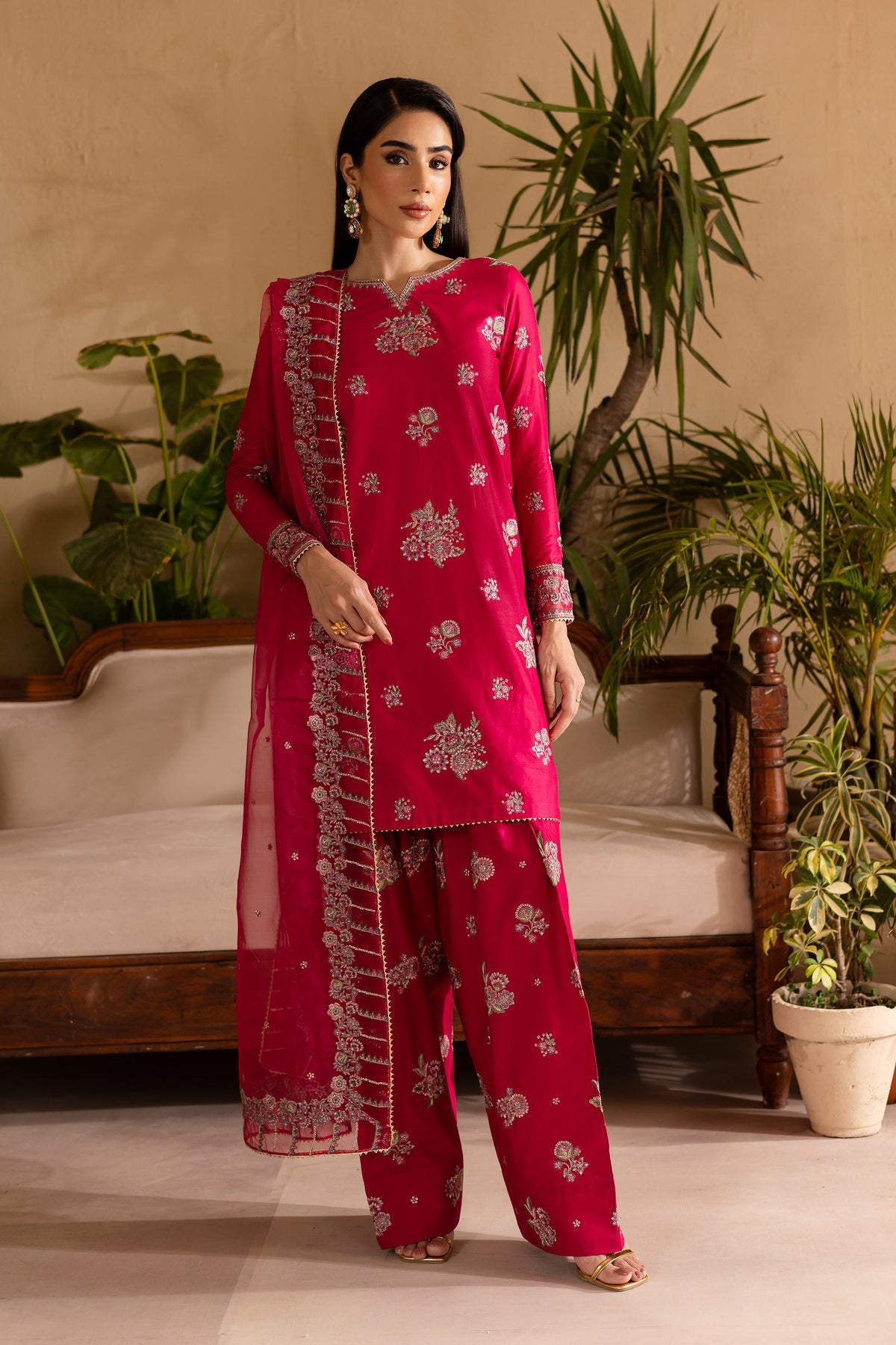 Batik | Nyra Embroidered Summer Solids | Zinnia by Batik - Designer Dress - Type: Ladies Clothes - Available at Libayah - 100% Original