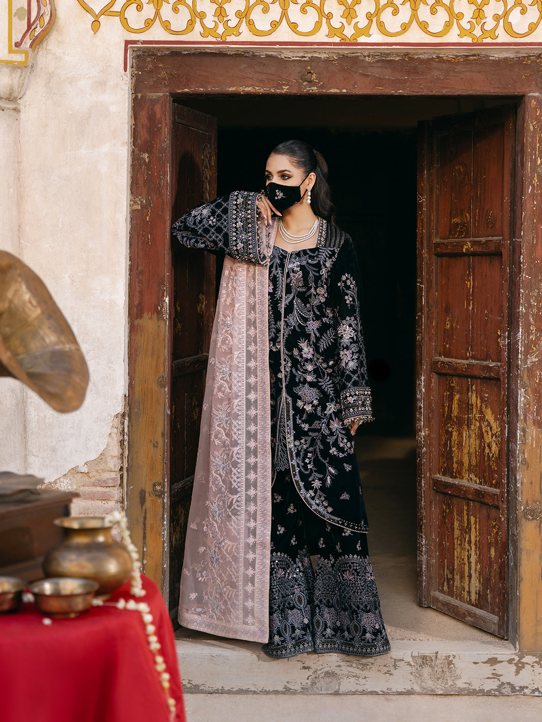 Flossie | Siara Velvet Formals | V-103 - B by Flossie - Designer Dress - Type: Ladies Clothes - Available at Libayah - 100% Original