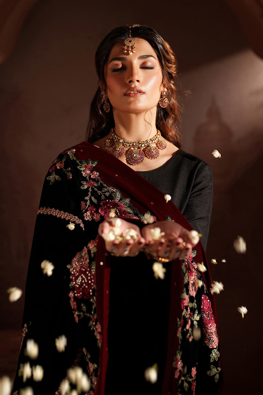 Iznik | Velvet 25 | IV-59 Embroidered Velvet by Iznik - Designer Dress - Type : Ladies Clothes - Available at Libayah - 100% Original 