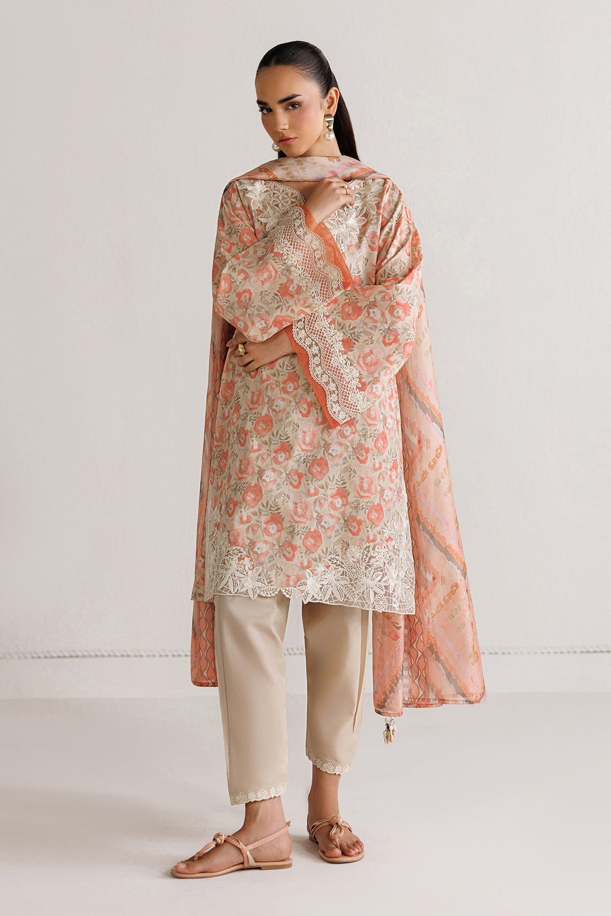 Baroque | Luxury Summer Pret | UF-4495 by Baroque - Designer Dress  - Type : Ladies Clothes - Available at Libayah - 100% Original 